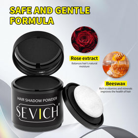 SEVICH Hairline Powder 10g Dark Brown powder puff