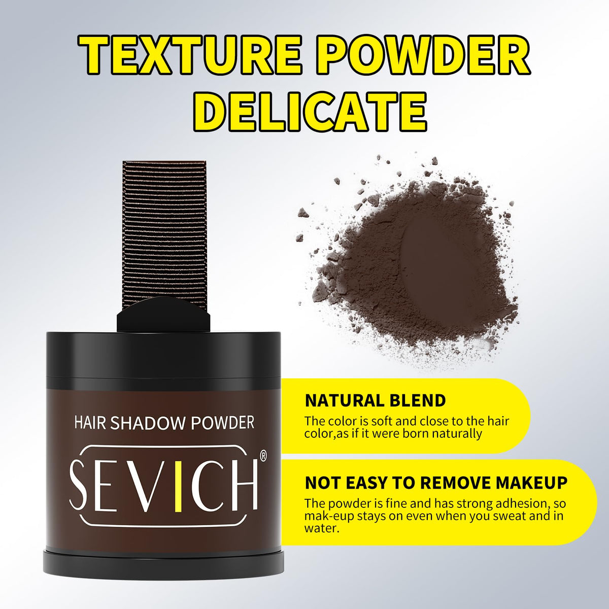 SEVICH Hairline Powder 10g Dark Brown with built-in mirror