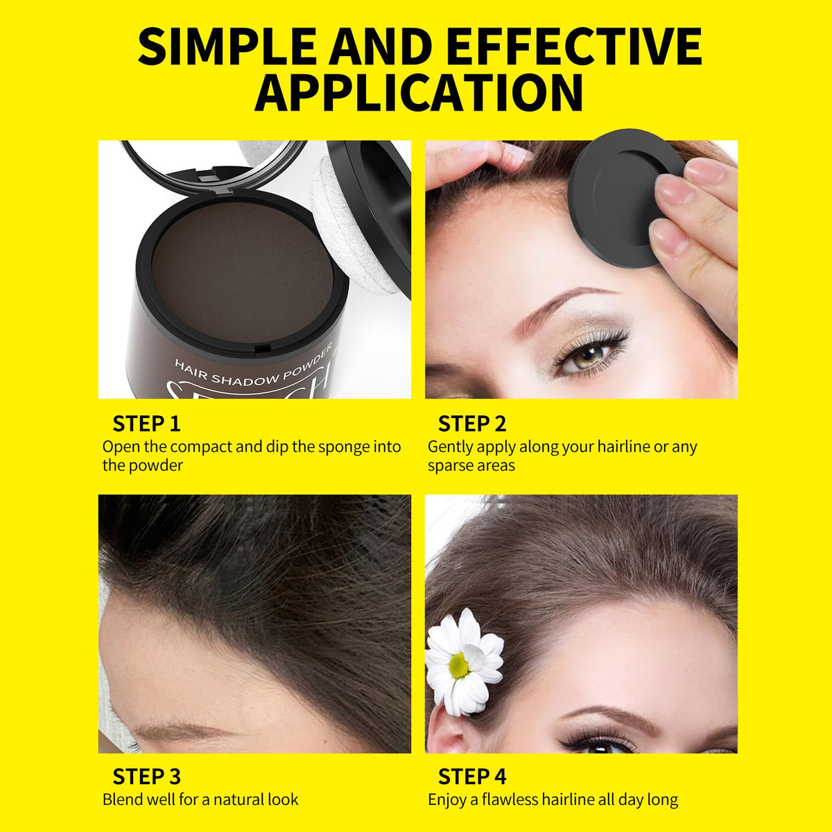 SEVICH Hairline Powder Medium Brown usage in outdoor setting