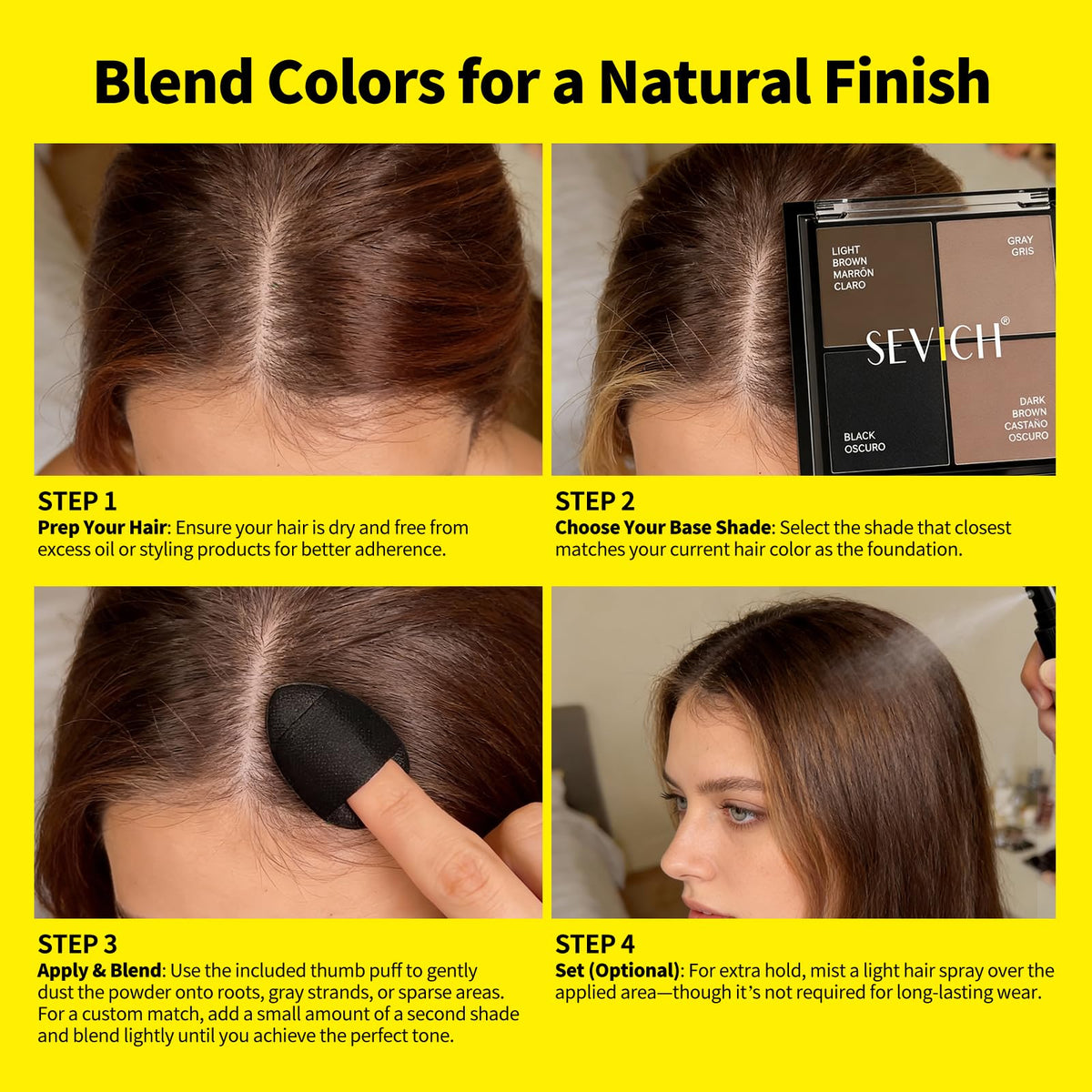 SEVICH Hairline Powder Palette with packaging
