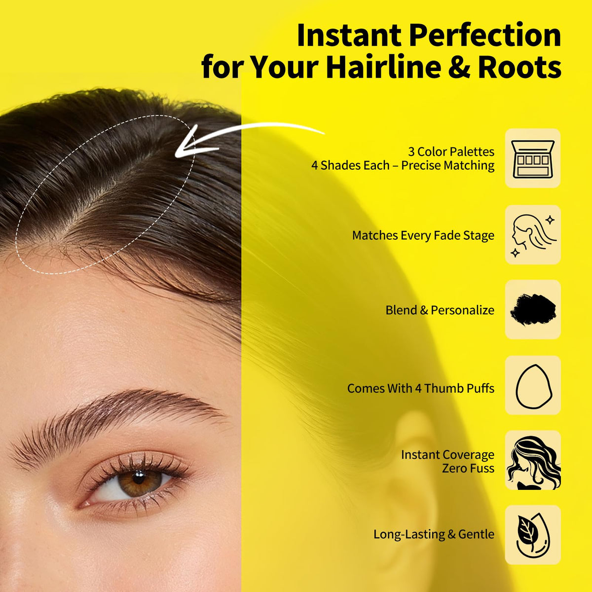 SEVICH Root Touch Up Powder compact with mirror open