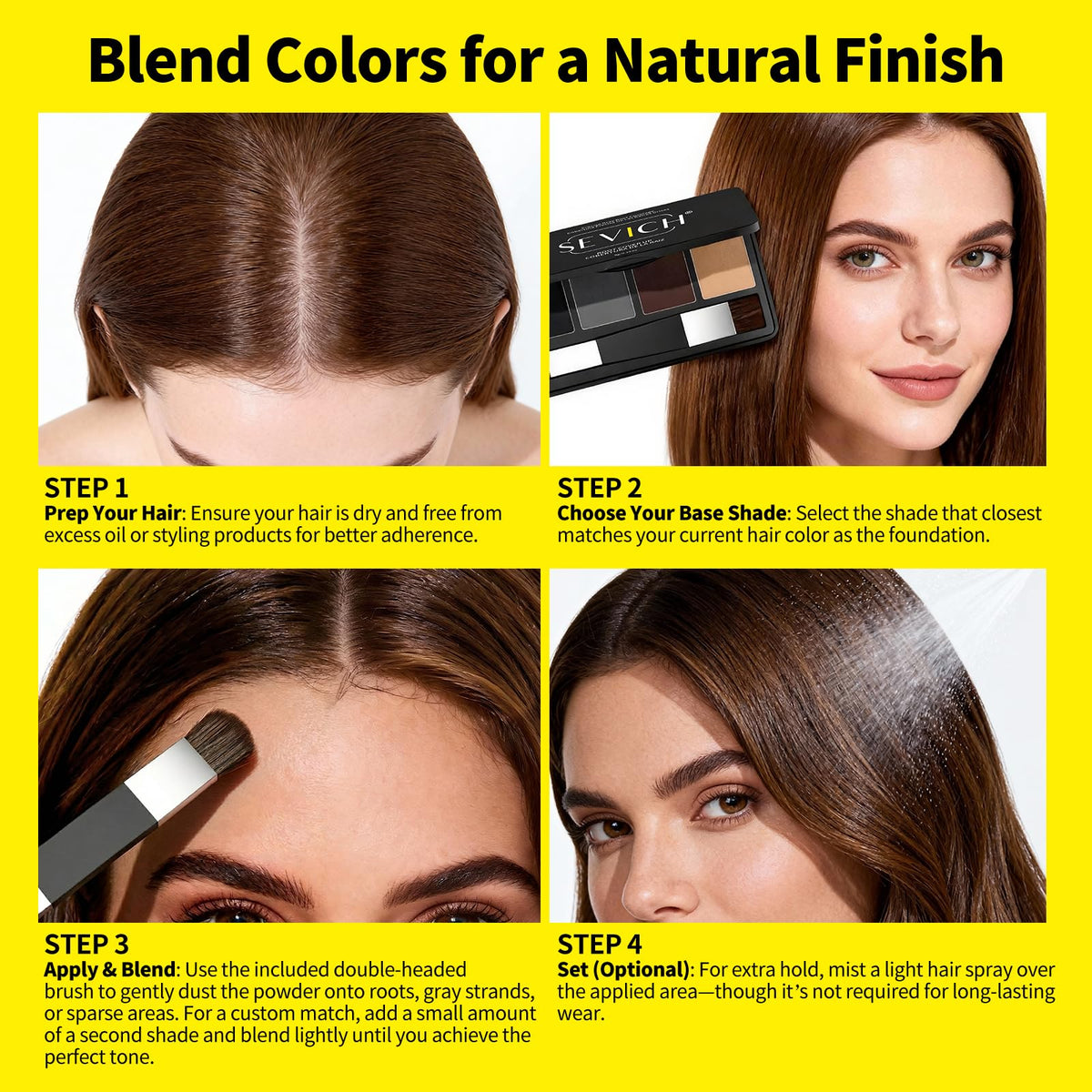 SEVICH Root Touch Up Powder in a compact design