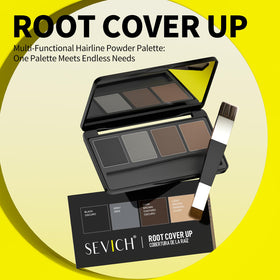 SEVICH Root Touch Up Powder with user applying on hair