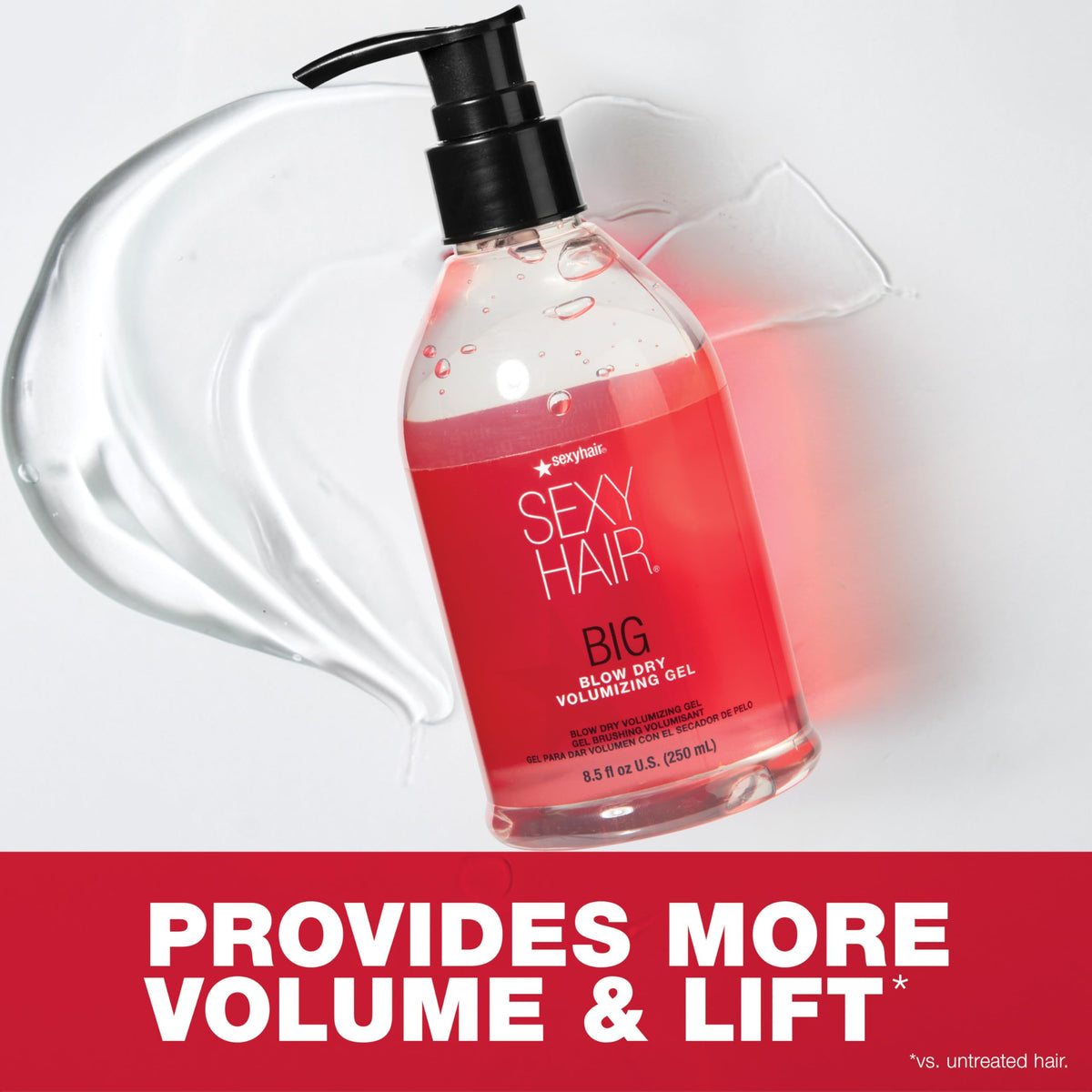 SexyHair Big Blow Dry Volumizing Gel 8.5 fl oz back view