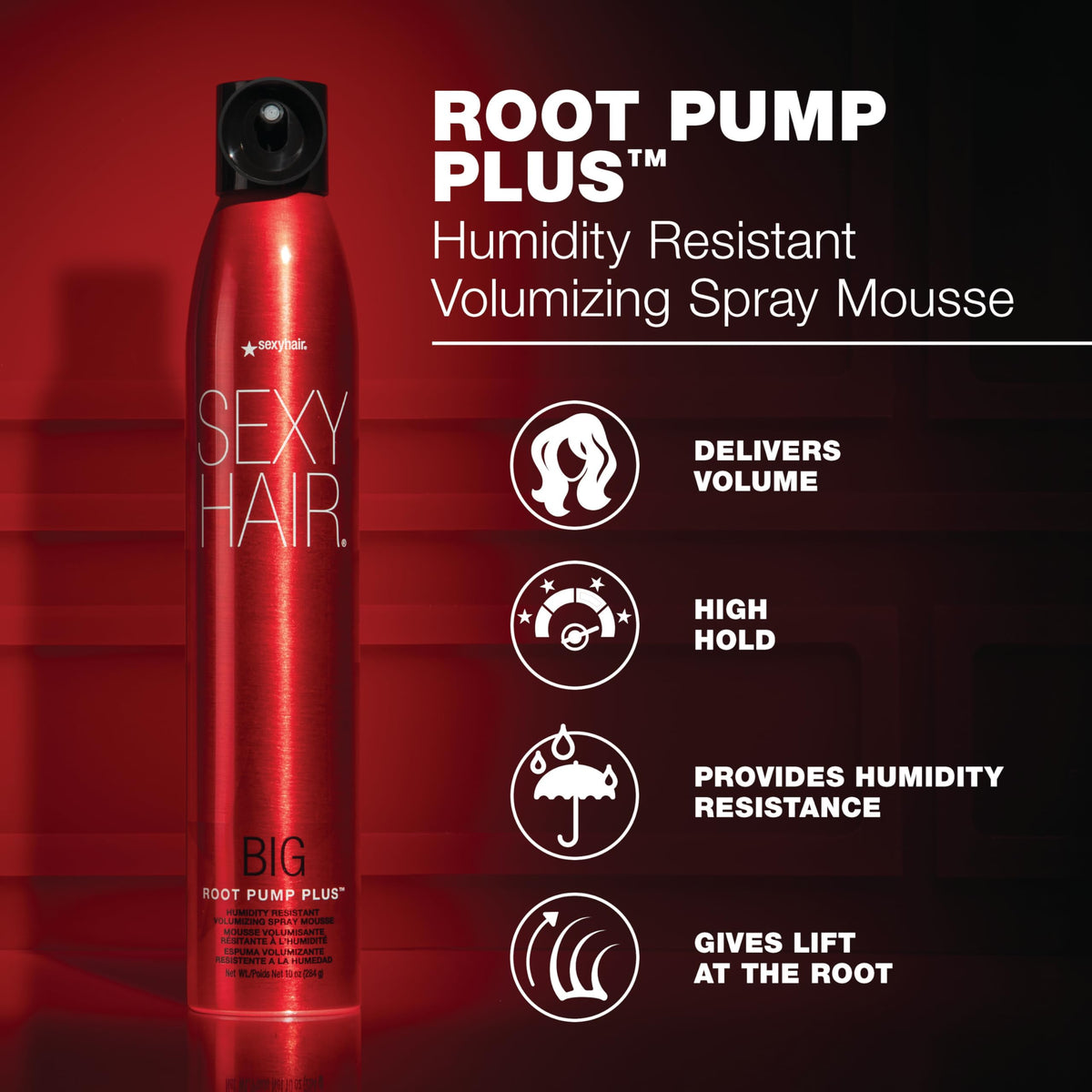 SexyHair Big Root Pump Plus Volumizing Spray Mousse 1.6 Oz back view