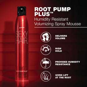 SexyHair Big Root Pump Plus Volumizing Spray Mousse 10 Oz back view