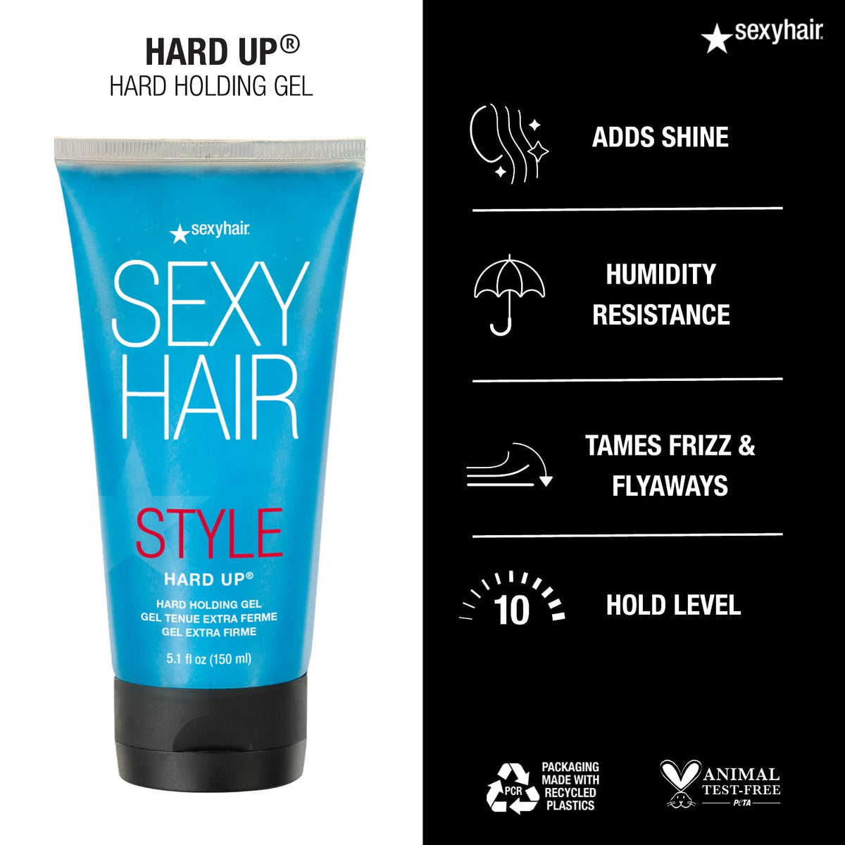 SexyHair Hard Up Hard Holding Gel 1.7 Oz packaging
