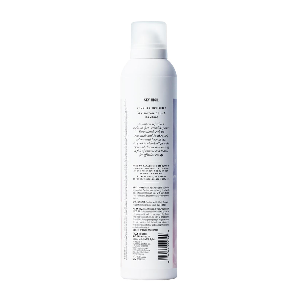 SGX NYC Dry Touch Volumizing Dry Shampoo 6.5 oz back view