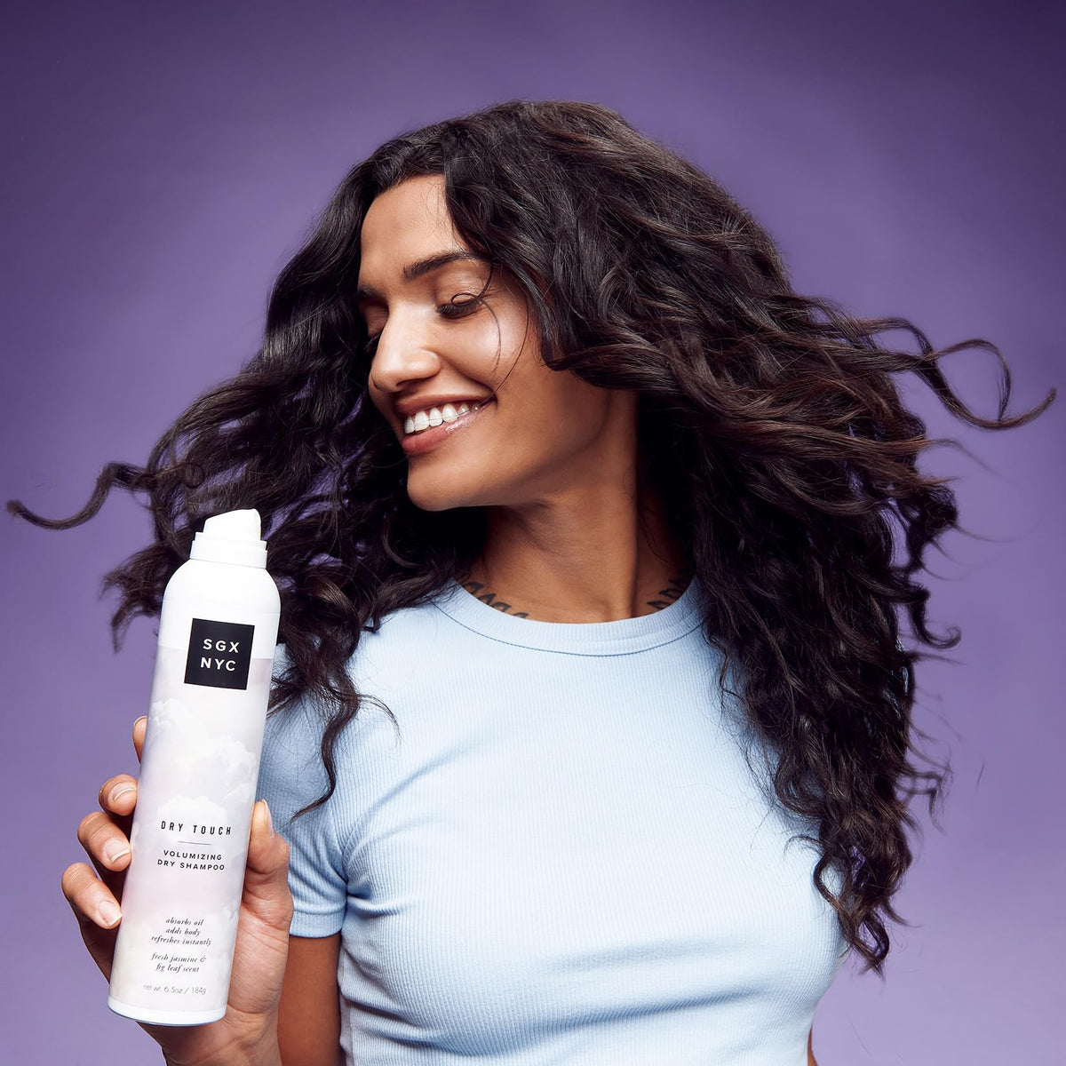 SGX NYC Dry Touch Volumizing Dry Shampoo with jasmine and fig leaf scent