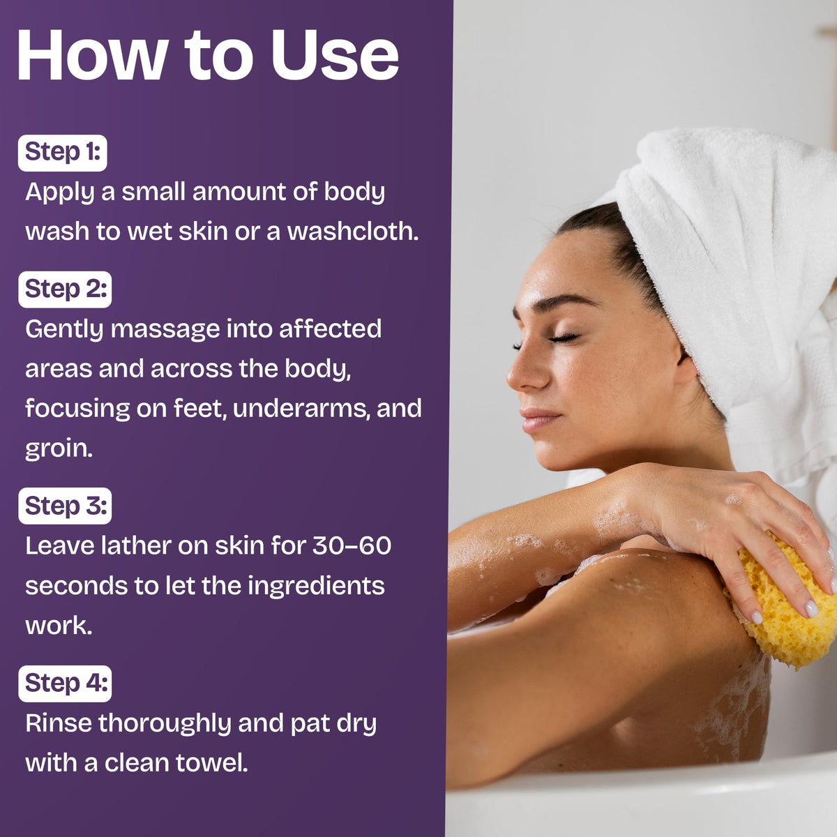 Shailee Antifungal Body Wash on bathroom shelf
