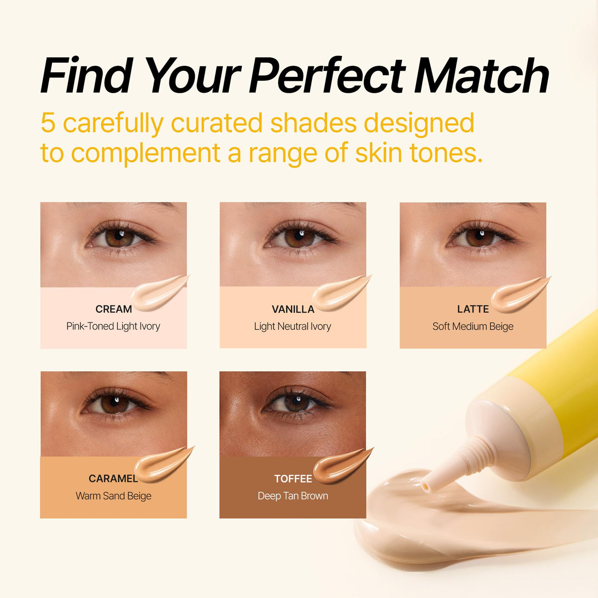shaishaishai Banana PDRN Conceal Hydrating Under Eye Cream Caramel with ingredients