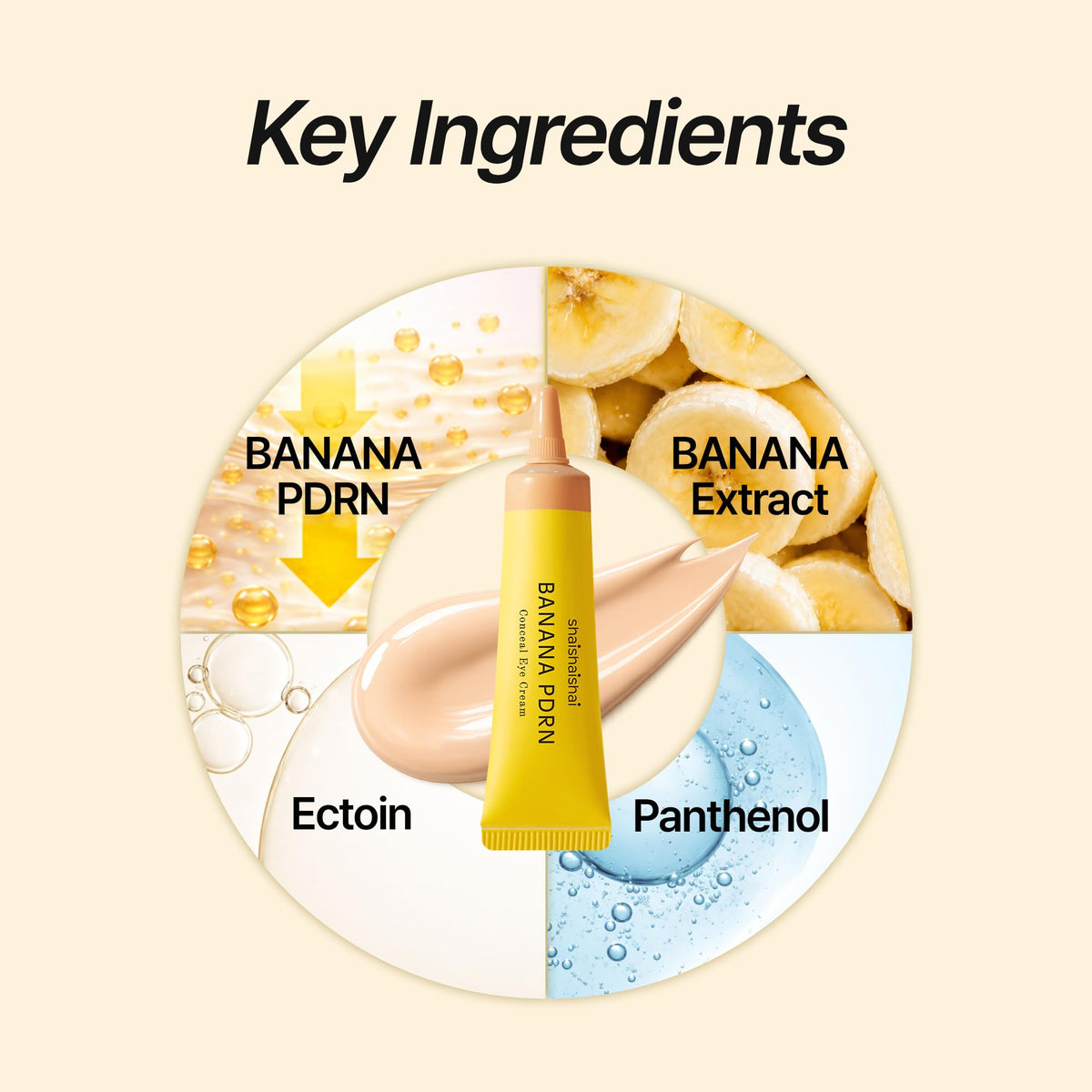 shaishaishai BANANA PDRN Under Eye Cream shade selection