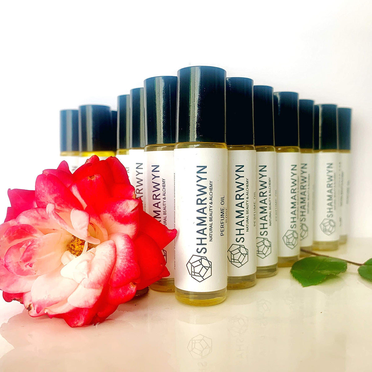 shamarwyn Rose Perfume Oil 10ml roll-on bottle with essential oils