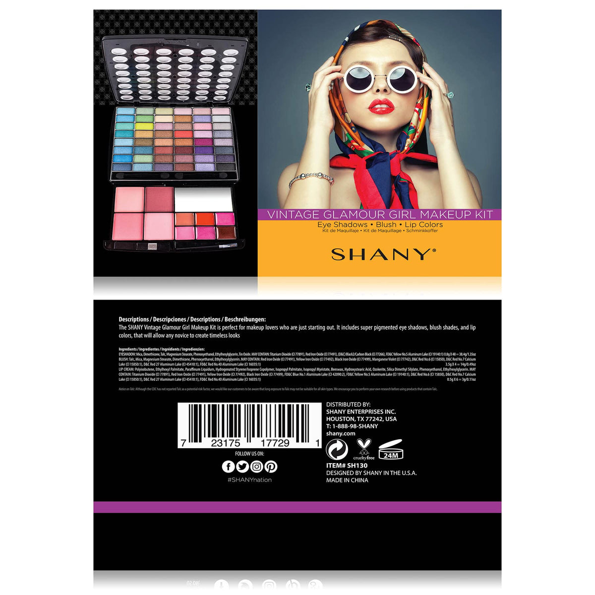 SHANY Glamour Girl Makeup Kit blushes and lip glosses