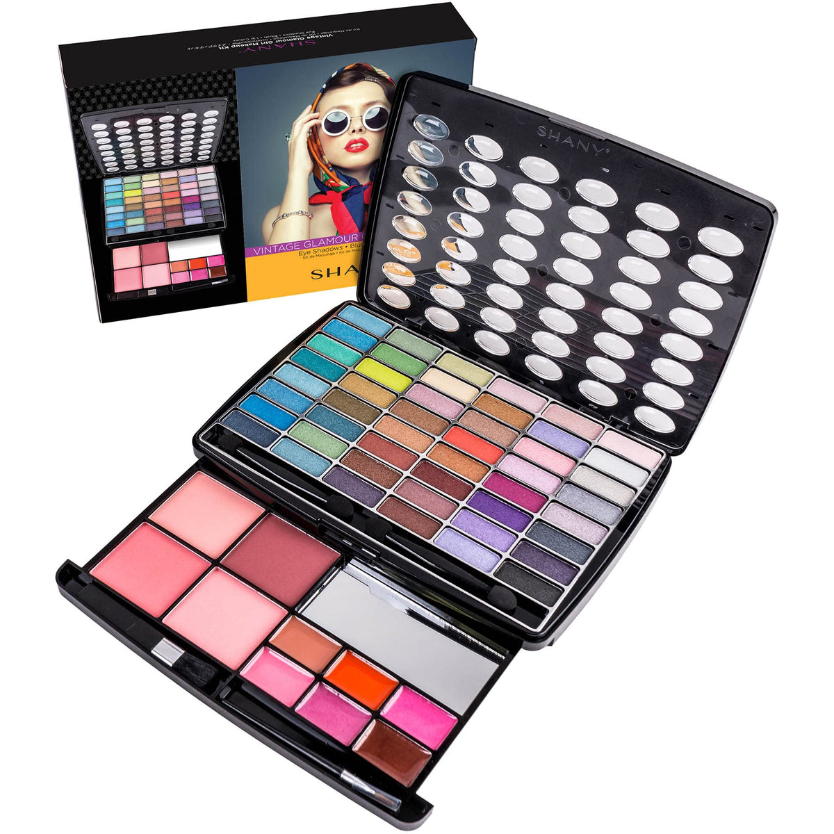 SHANY Glamour Girl Makeup Kit front view with eyeshadow palette