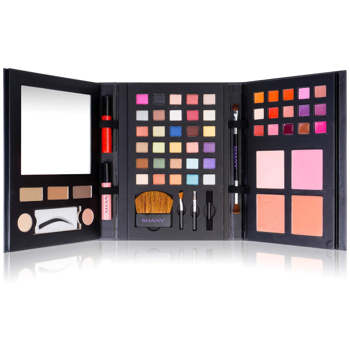 SHANY Luxe Book Makeup Set with brow powders and stencils