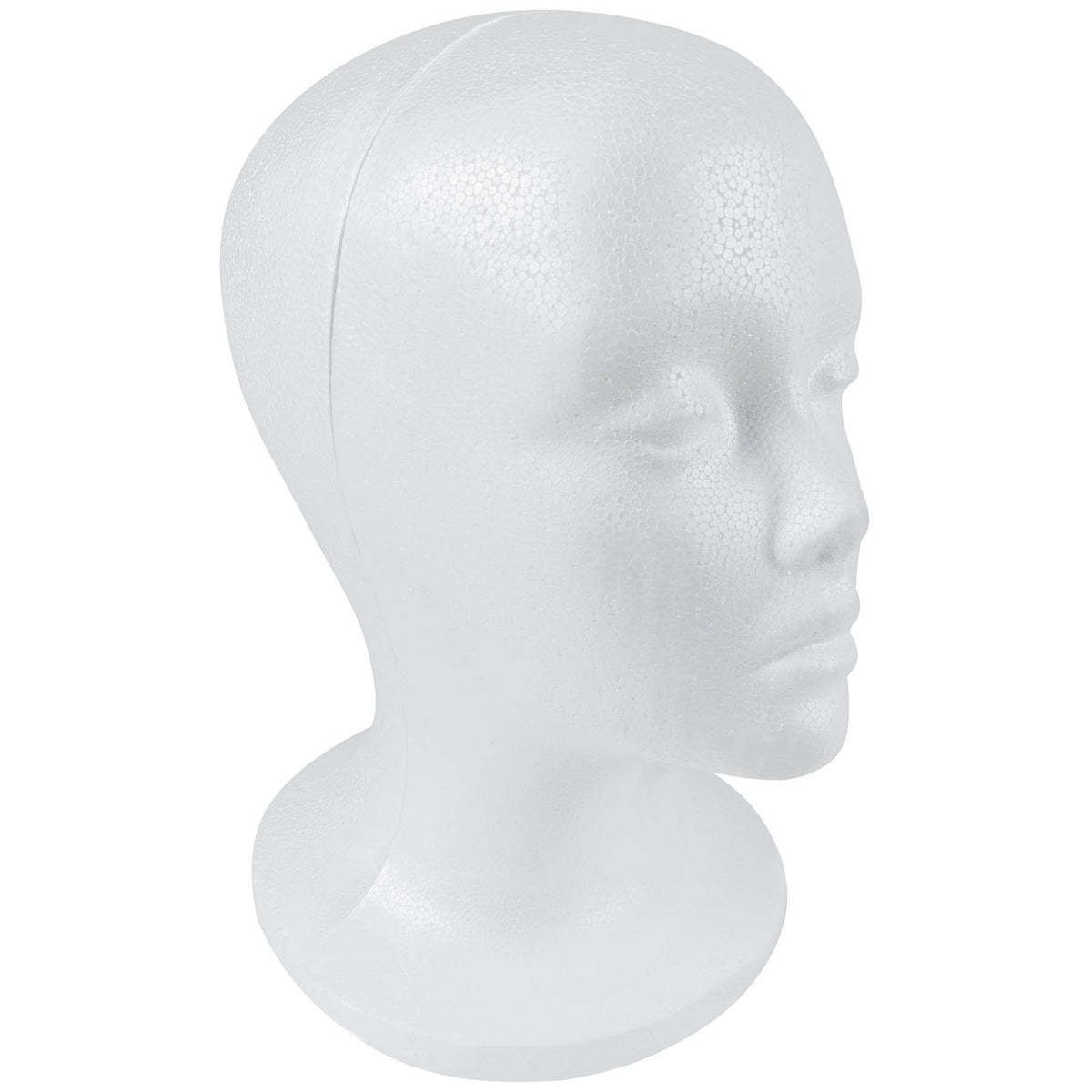 SHANY Styrofoam Wig Head Stand front view with round base