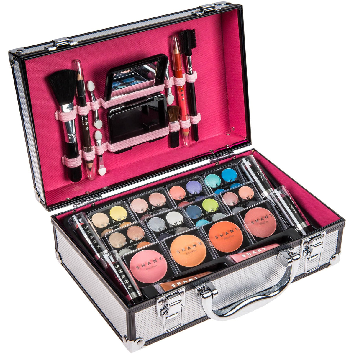 SHANY train case compact mirror and applicators