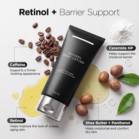 SHAPERKY Retinol Body Lotion application on skin