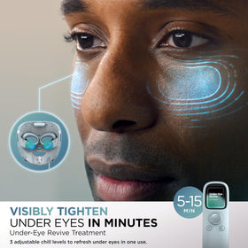 Shark CryoGlow LED Face Mask in use on model