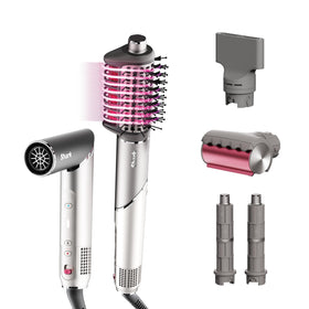 Shark FlexFusion Ceramic Air Styler front view with curlers