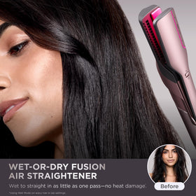 Shark FlexFusion Ceramic Air Styler in use on wet hair