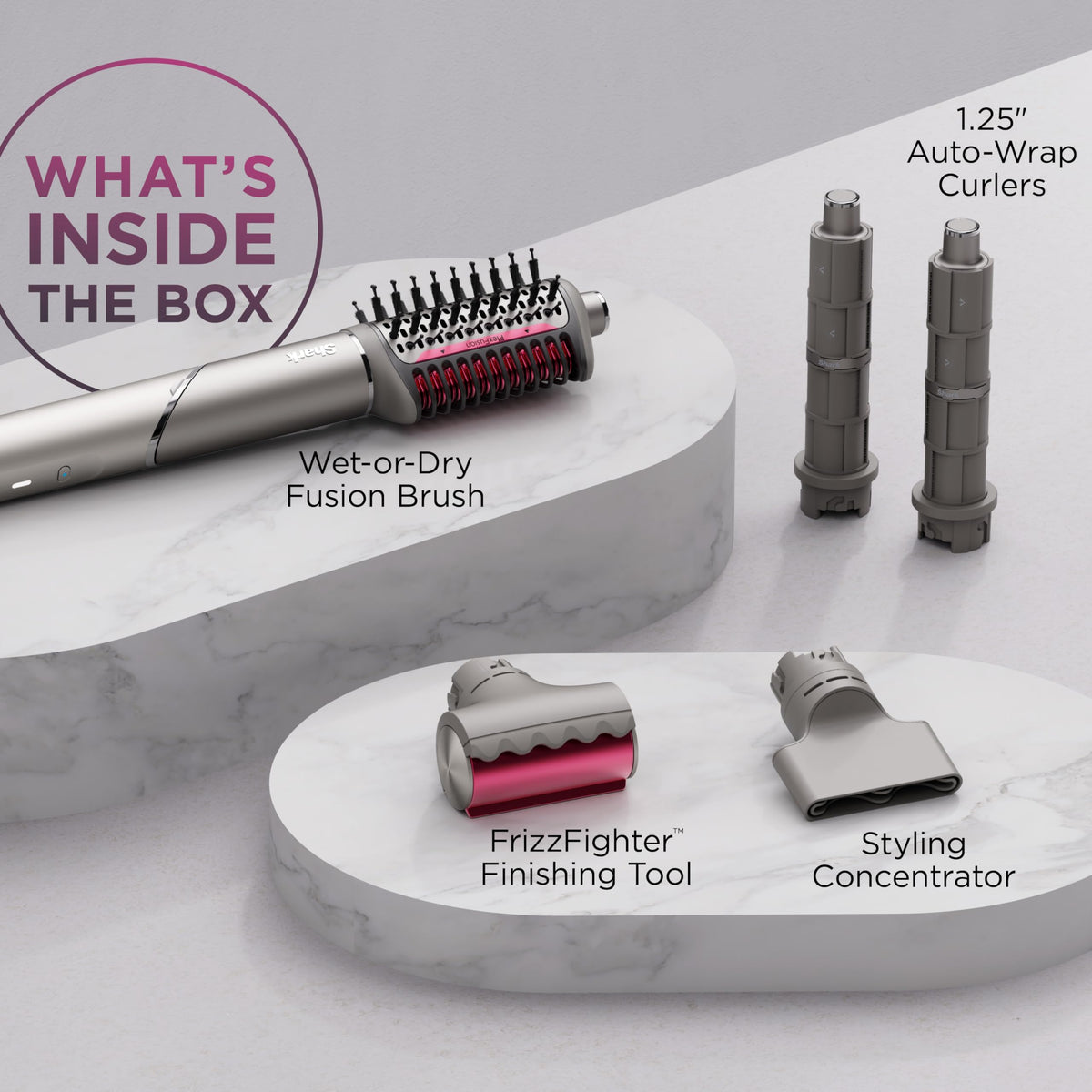 Shark FlexFusion Ceramic Air Styler in use on wet hair