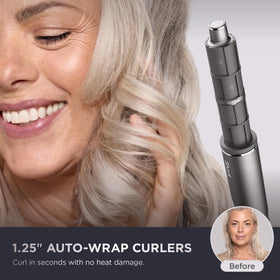Shark FlexFusion Ceramic Air Styler in use on wet hair