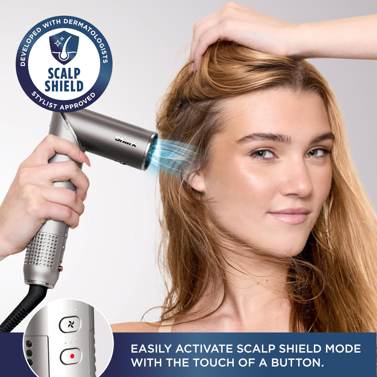 Shark FlexFusion Ceramic Air Styler showing rotatable nozzle