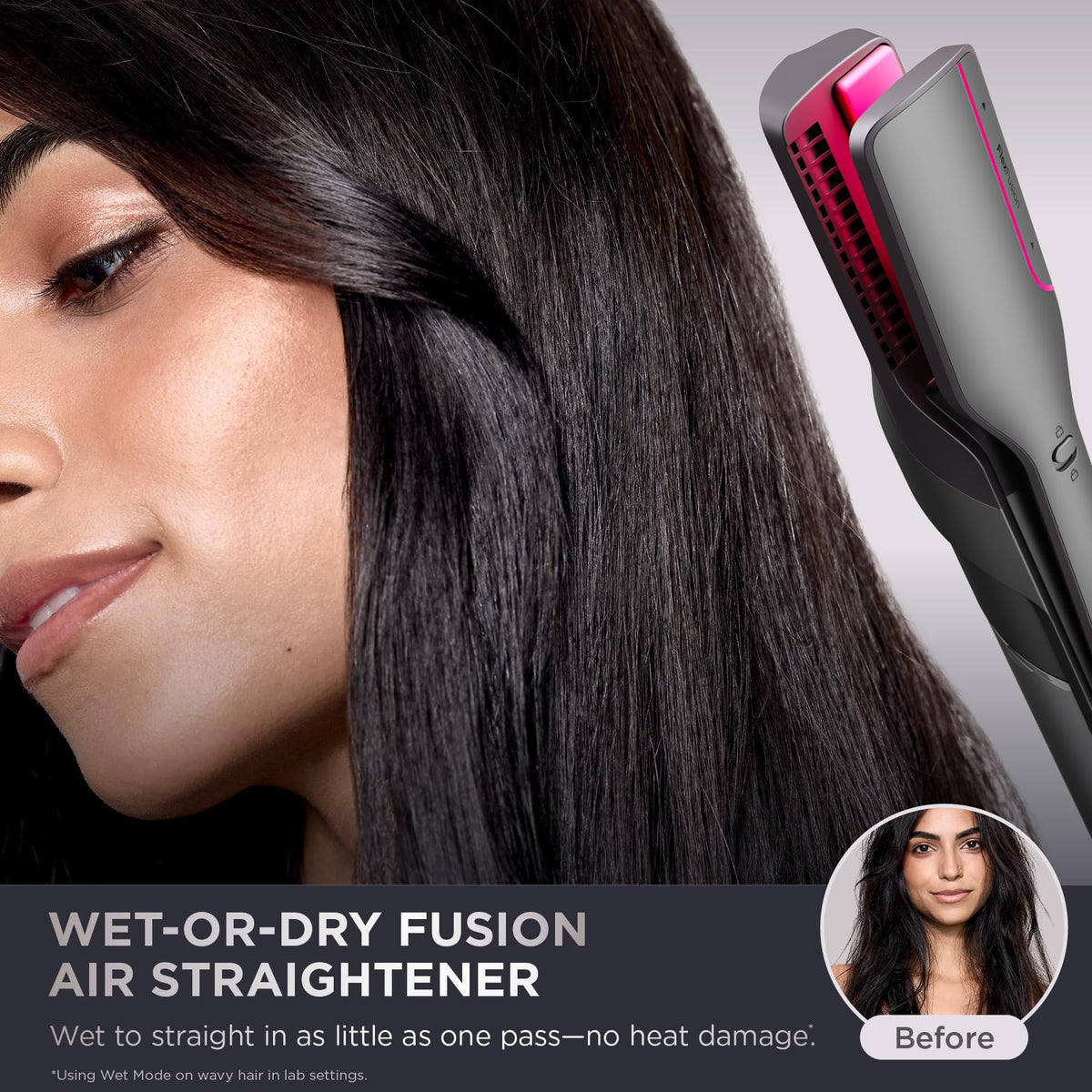 Shark FlexFusion Ceramic Air Styler side view showing controls