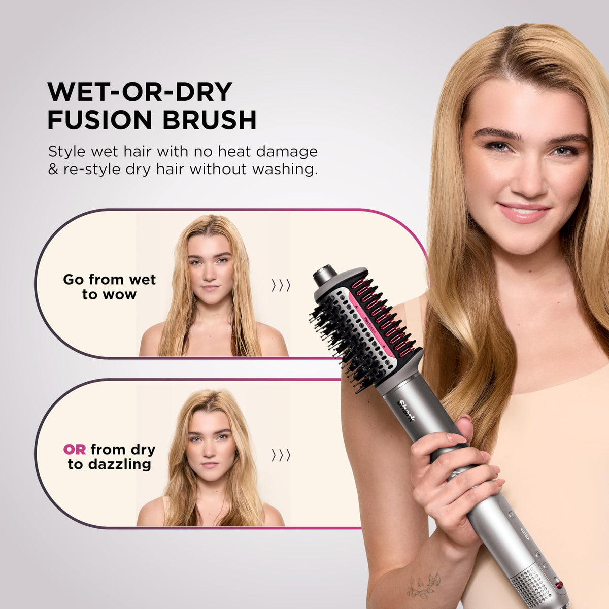 Shark FlexFusion Ceramic Air Styler with curlers included