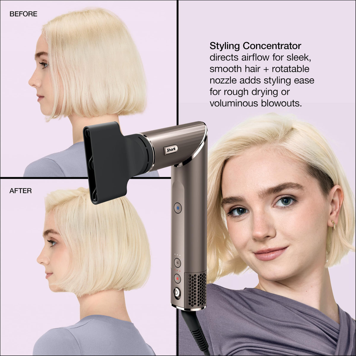 Shark FlexStyle Air Multi-Styler attachments for curling and volumizing