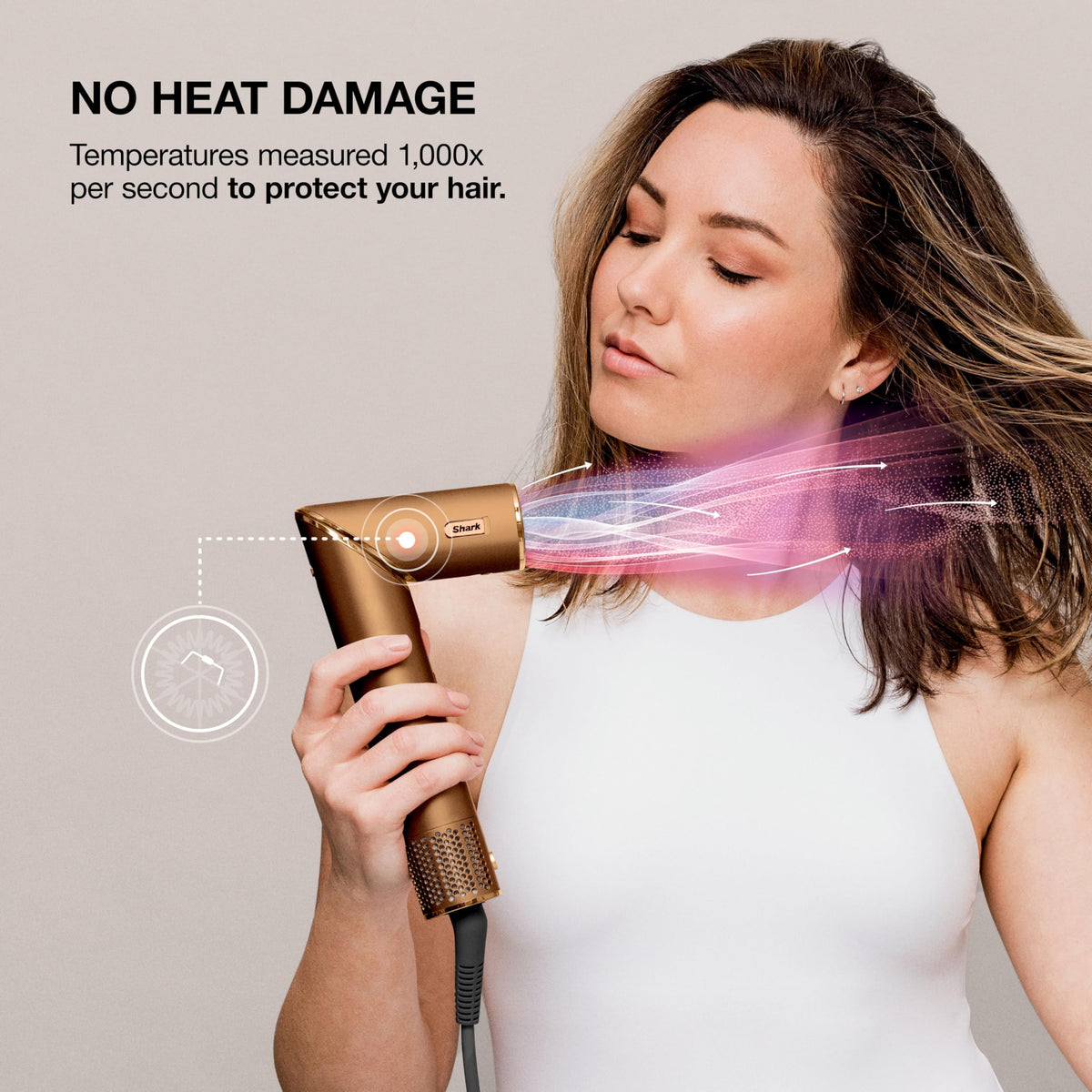 Shark FlexStyle Air Multi-Styler in use styling hair