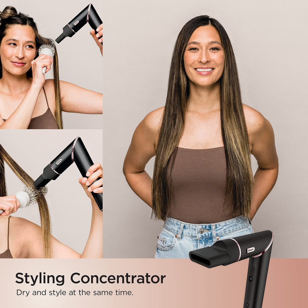 Shark FlexStyle in use for styling hair
