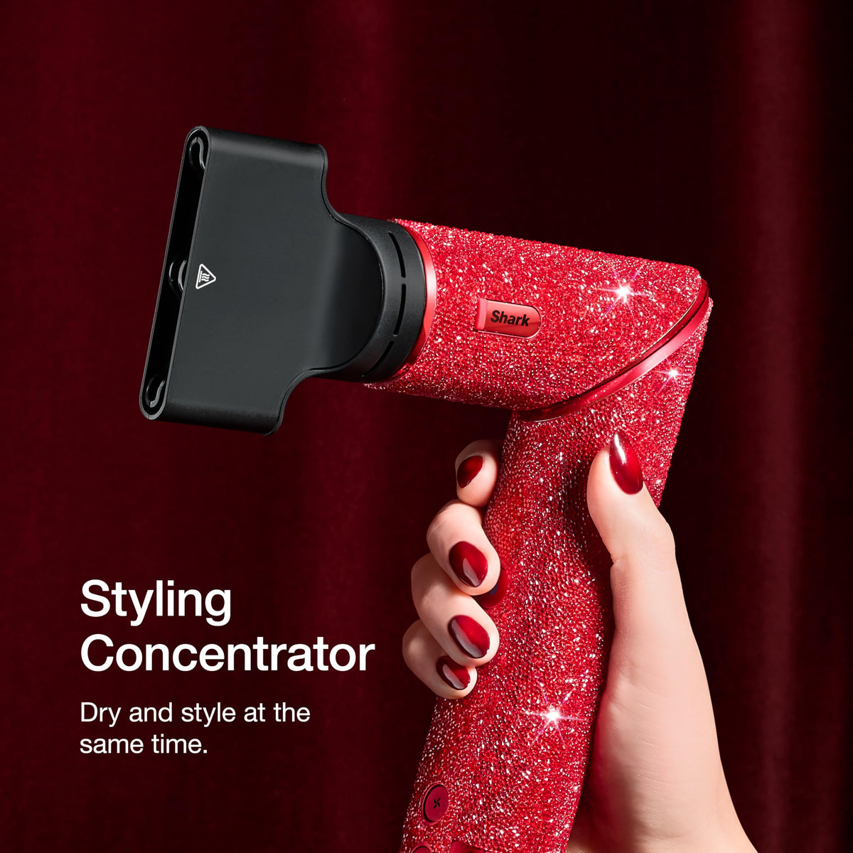 Shark FlexStyle Multi-Styler Red Diamond in use on hair