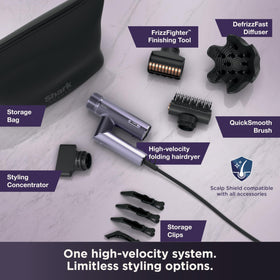 Shark SpeedStyle Pro Flex Dryer featuring QuickSmooth Brush