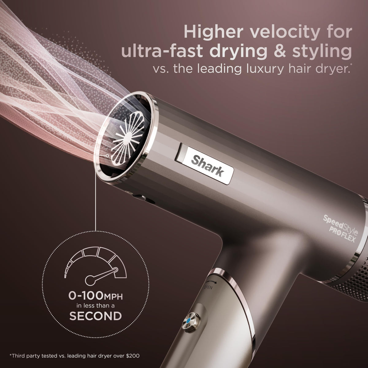 Shark SpeedStyle Pro Flex Hair Dryer in compact storage mode