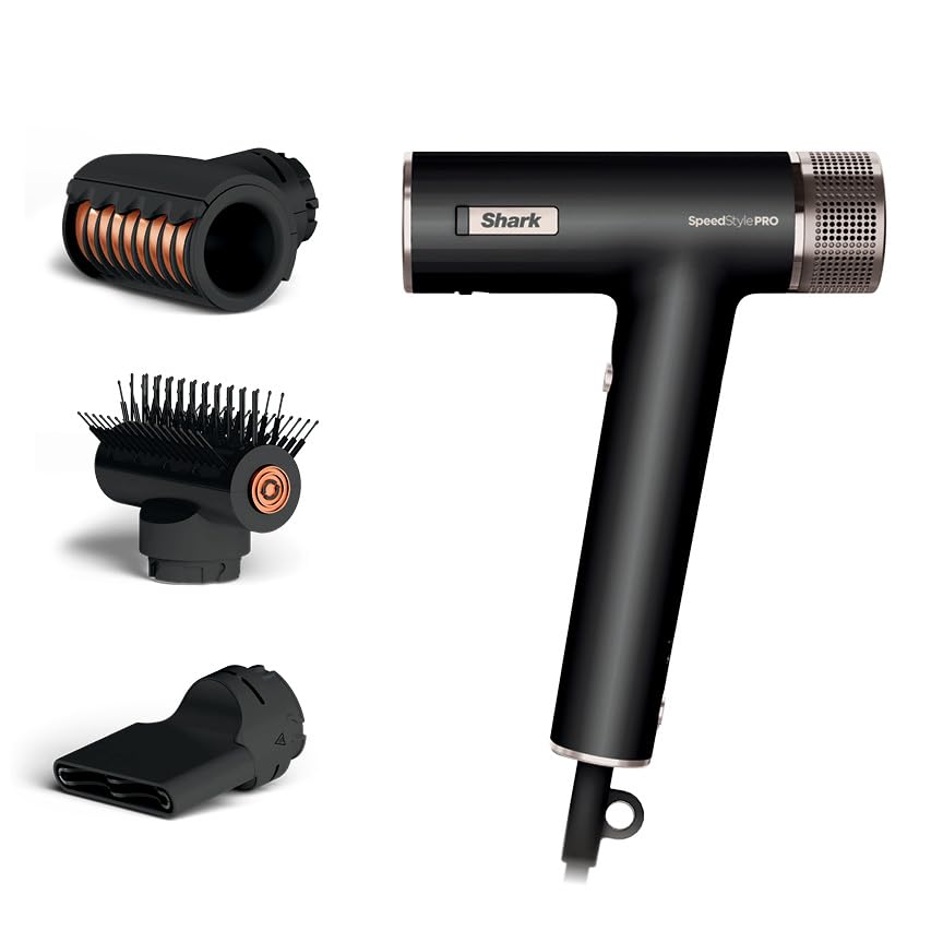 Shark SpeedStyle Pro Hair Dryer front view with Scalp Shield feature
