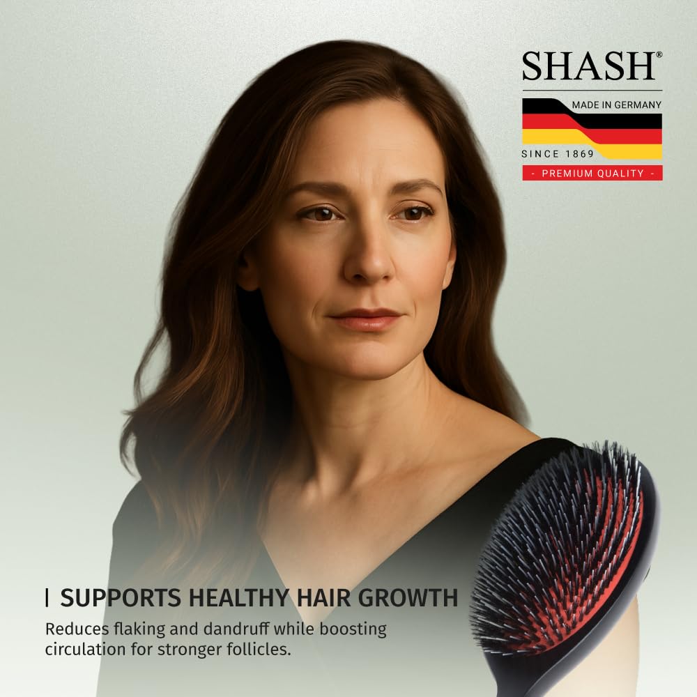 SHASH Boar Bristle Brush packaging
