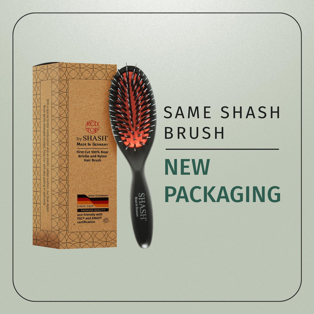 SHASH brush in lifestyle setting on a vanity