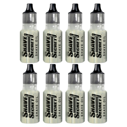 Shave Secret Shaving Oil Pack of 8 with menthol and clove scent
