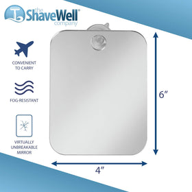 Shave Well Travel Anti-Fog Shaving Mirror handheld use