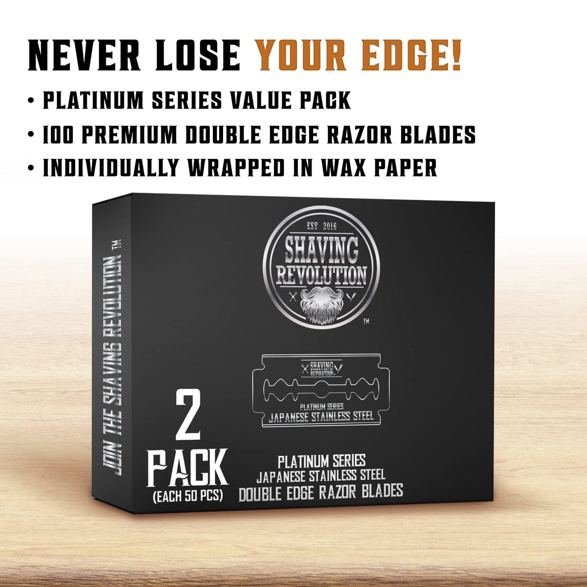 SHAVING REVOLUTION Double Edge Razor Blades packaging