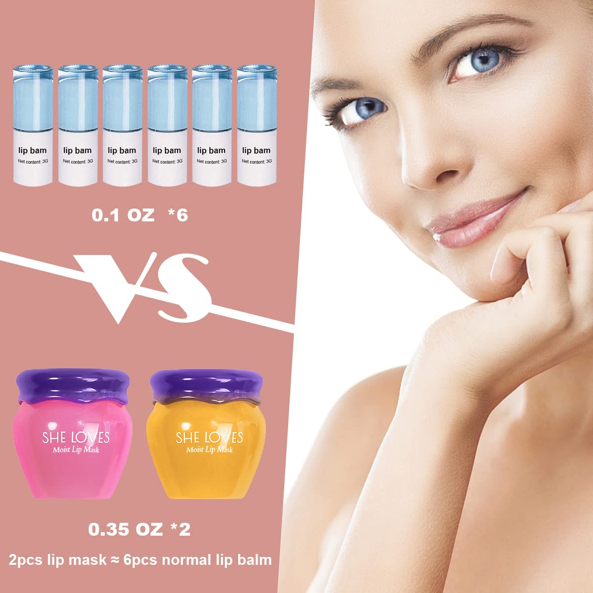 SHE LOVES Lip Mask application on lips
