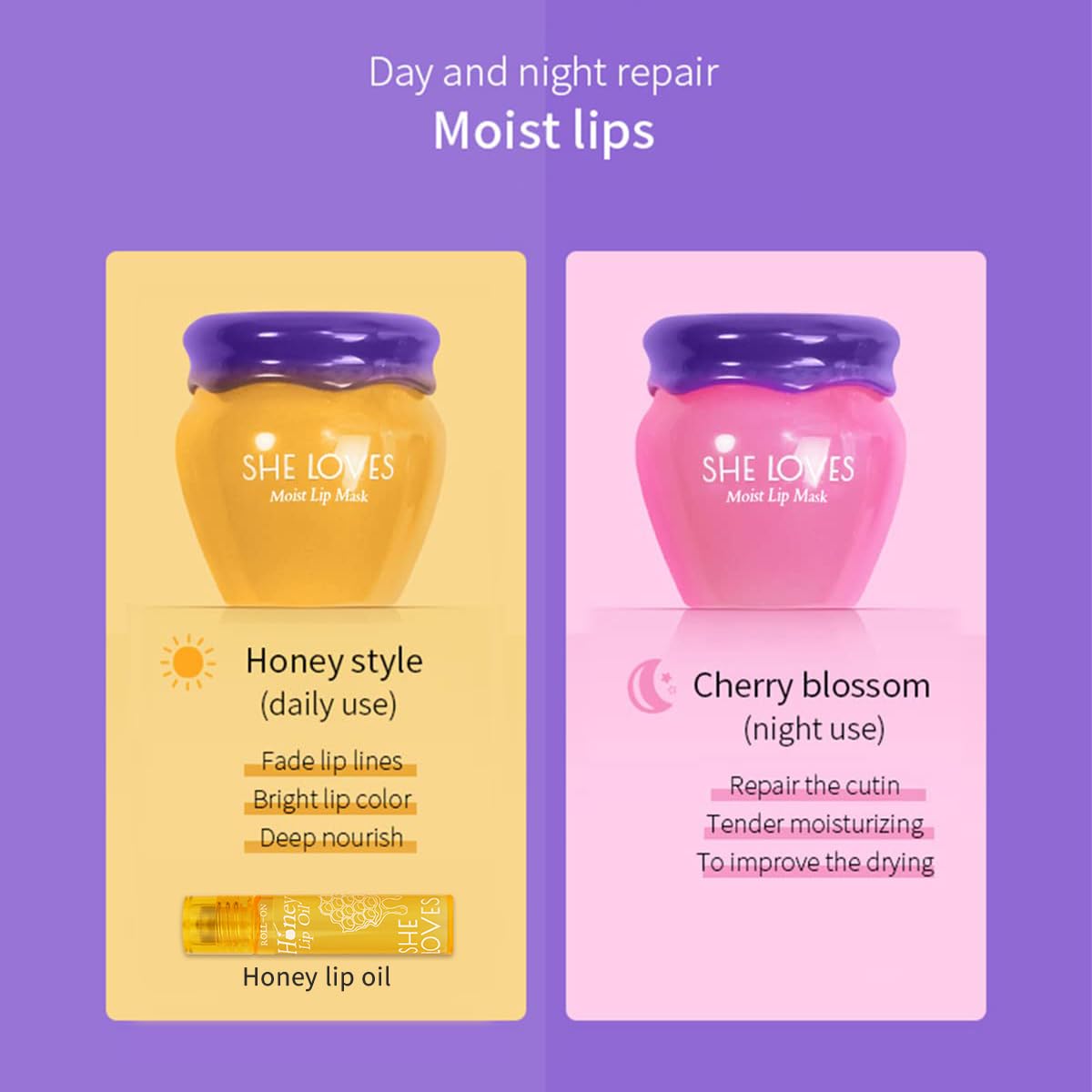 SHE LOVES Lip Mask with small applicator rod