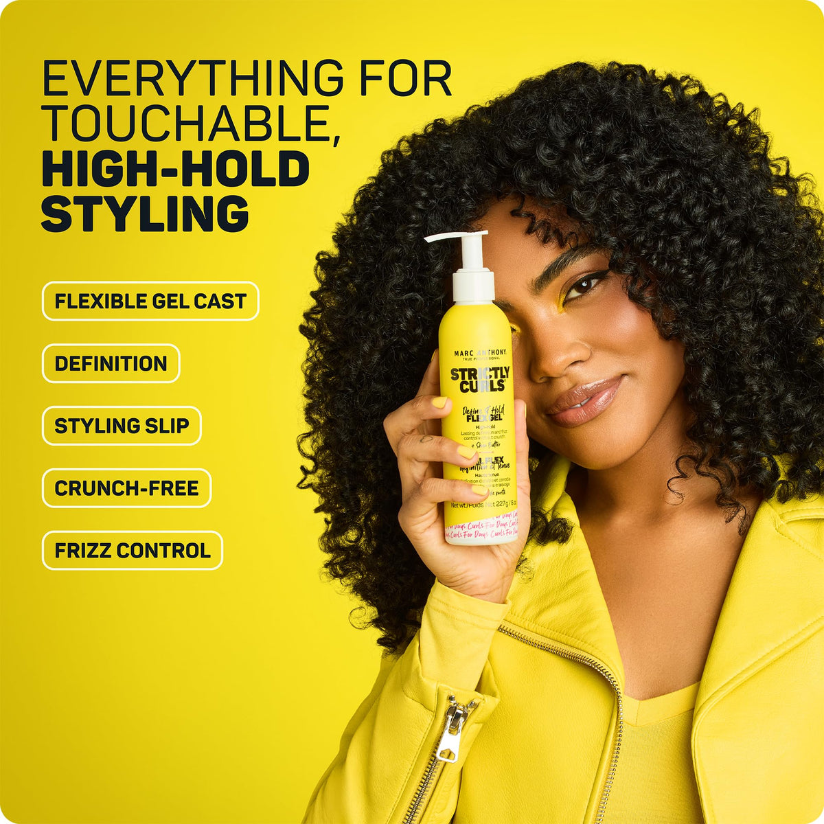 Shea butter ingredients on Marc Anthony Strictly Curls gel packaging