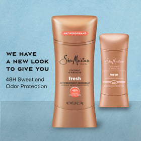 Shea Moisture Antiperspirant Deodorant Coconut & Hibiscus application on skin