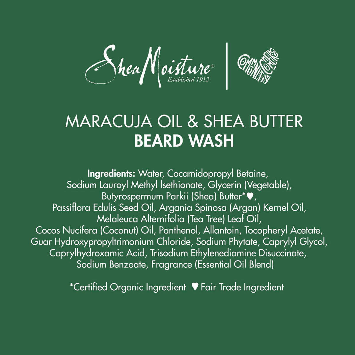 Shea Moisture Beard Wash Maracuja Oil & Shea Butter 6 oz lifestyle scene with grooming tools