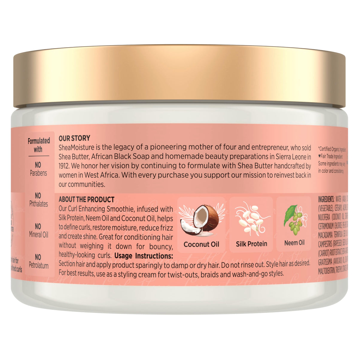 Shea Moisture Coconut & Hibiscus Curl Smoothie 12oz packaging