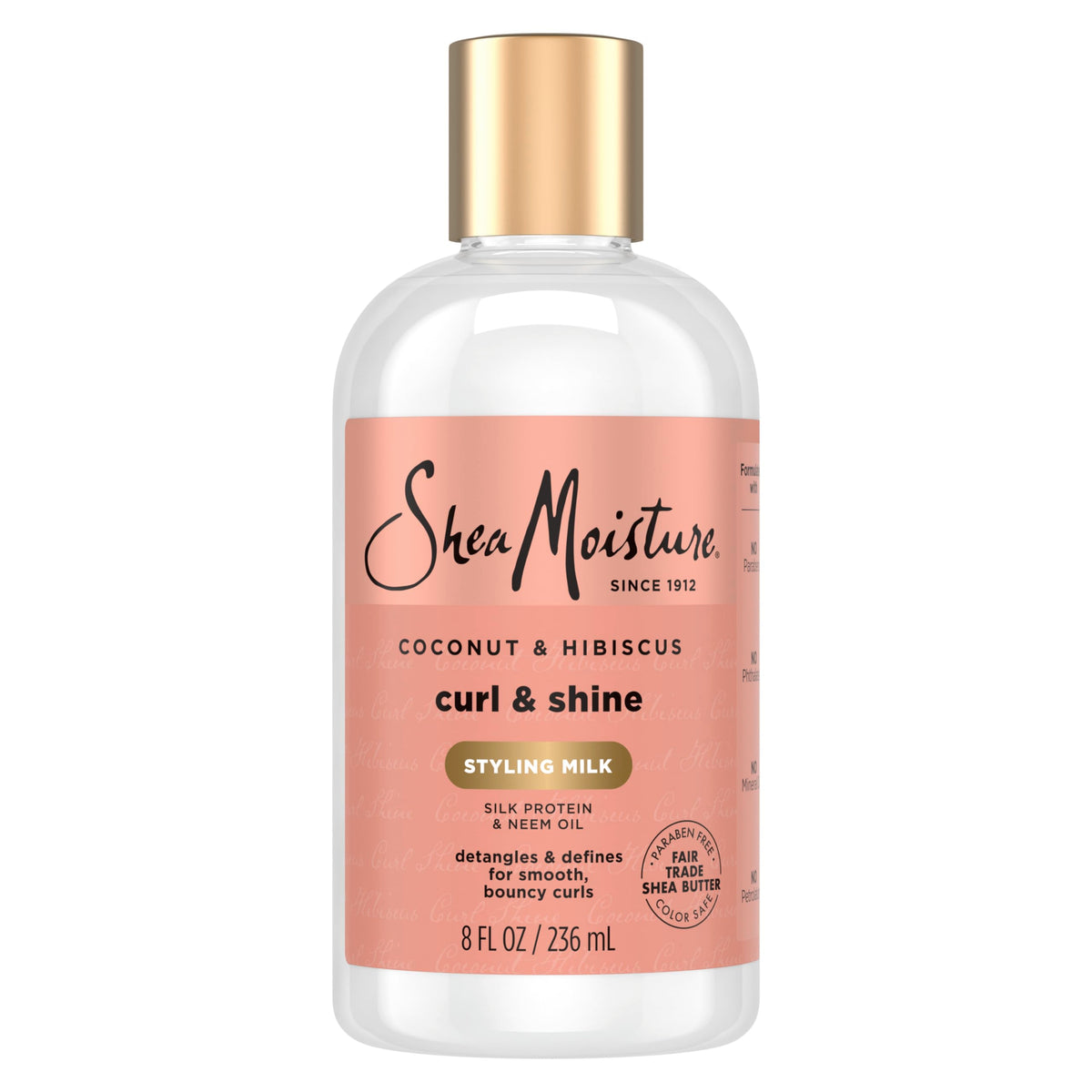 Shea Moisture Coconut & Hibiscus Curl & Style Milk 8oz front view